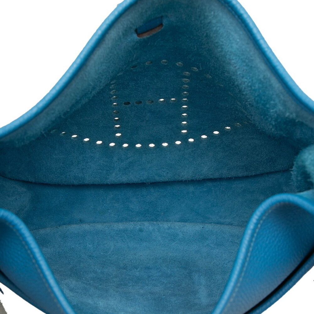 Hermes Evelyne 3 GM Crossbody Shoulder Bag, Blue, Silver Hardware, Taurillon ... - Picture 4 of 6